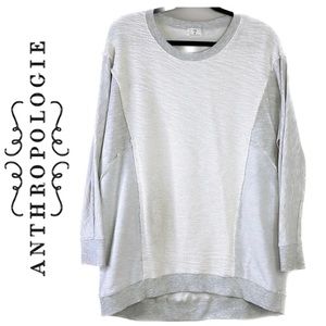 Anthropologie T LA Oversized Slouchy Patchwork Tunic Long‎ Sleeve Sweatshirt Top